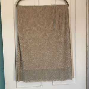 —Medium tan/silver shimmer skirt